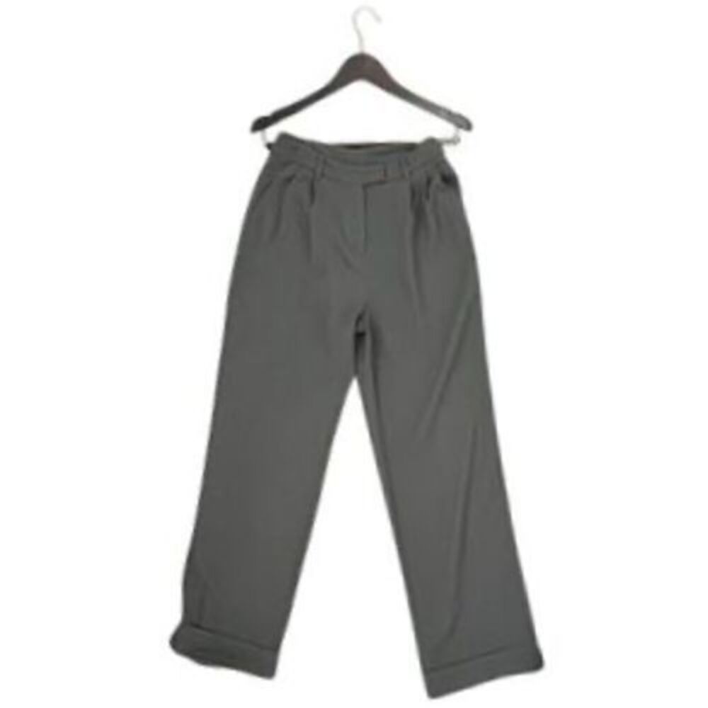 Wide Leg‎ Dress Pants High Waist Cuffed Ankle Trousers